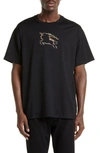 Burberry Equestrian Knight-print T-shirt In Black