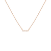 Aurate New York Mini Diamond Baguette Bar Necklace In Rose