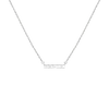 Aurate New York Midi Diamond Baguette Bar Necklace In White