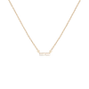 Aurate New York Mini Diamond Baguette Bar Necklace In Yellow