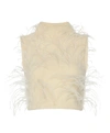 LAPOINTE KNIT TANK WITH FEATHERS