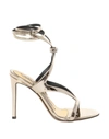 Alexandre Vauthier Gold Smila Sandals In Gold