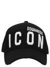 DSQUARED2 ICON HATS WHITE/BLACK