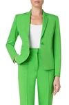Akris Punto Lapel-collar One-button Jersey Jacket In Vibrant Green