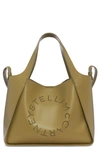 STELLA MCCARTNEY PERFORATED LOGO FAUX LEATHER SATCHEL