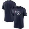 NIKE NIKE  NAVY TENNESSEE TITANS LEGEND LOGO PERFORMANCE T-SHIRT