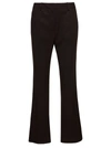 Low Classic Red Wool Flared Trousers In Red