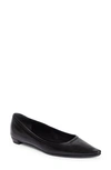 The Row Claudette Pointed Toe Ballet Flat In Black