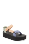 Teva Flatform Universal Platform Wedge In Sherbert Multi In Sherbert Multi