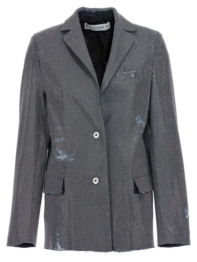 JW ANDERSON JW ANDERSON USED SEQUIN DENIM BLAZER JACKET
