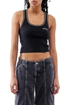 BDG URBAN OUTFITTERS CONTRAST STITCH SCOOP NECK CROP TANK TOP
