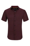 TOM BAINE TOM BAINE SLIM FIT PERFORMANCE SHORT SLEEVE BUTTON-UP SHIRT