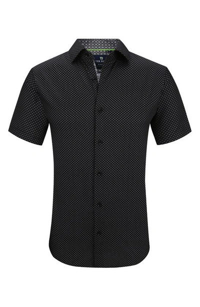 TOM BAINE TOM BAINE SLIM FIT PERFORMANCE SHORT SLEEVE BUTTON-UP SHIRT