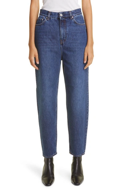 Totême High Waist Tapered Jeans In Dark Blue