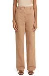 Burberry Branley High Waist Pants In Camel