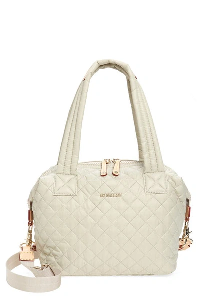 Mz Wallace Medium Sutton Deluxe Crossbody In Silver