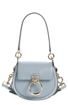 Chloé Small Tess Leather Crossbody Bag In Storm Blue 41a