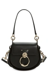 Chloé Tess Small Leather Crossbody Bag In Black