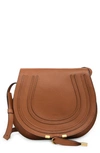 Chloé Marcie Medium Slim Crossbody Bag In Grained Calfskin In Tan