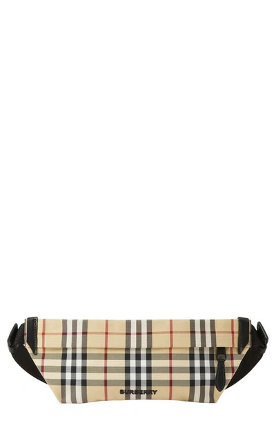 Burberry Check-pattern Belt Bag In Archive_beige
