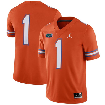 Jordan Brand #1 Orange Florida Gators Alternate Game Jersey