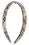 Alexandre De Paris Marble Pattern Headband In Onyx