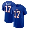 Nike Men's Josh Allen Royal Buffalo Bills Name And Number T-shirt In Royal