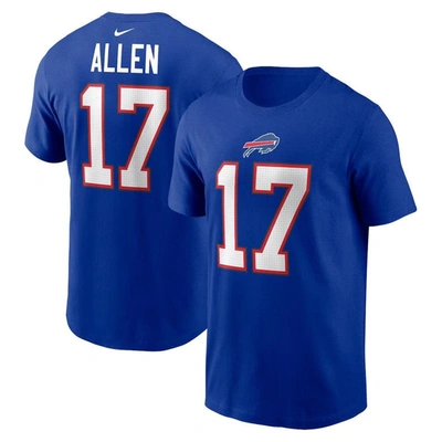 Nike Men's Josh Allen Royal Buffalo Bills Name And Number T-shirt