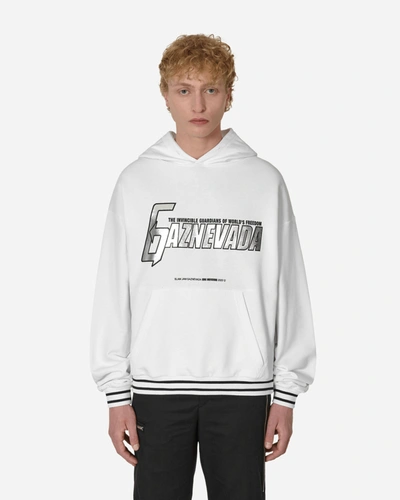 Slam Jam Gaznevada Graphic Hooded Sweatshirt In White