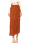 Alexia Admor Jeanette Midi Skirt In Camel