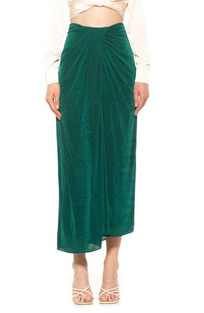 Alexia Admor Jeanette Midi Skirt In Green