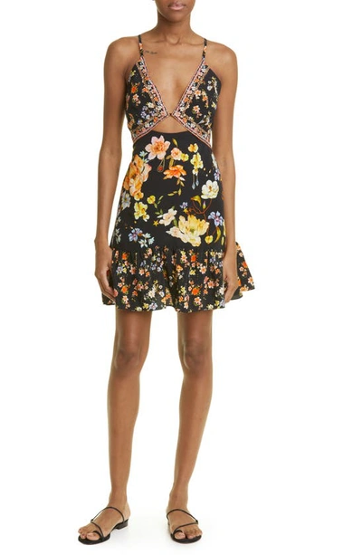 Camilla Secret History Cutout Silk Minidress
