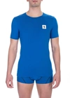 BIKKEMBERGS BIKKEMBERGS BLUE COTTON MEN'S T-SHIRT