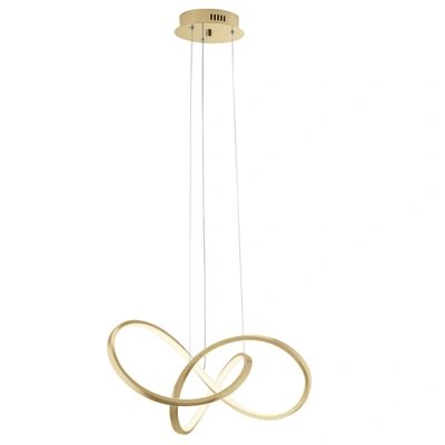 Finesse Decor Knotted Led Dimmable Chandelier In Gold