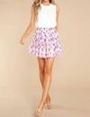 ALLISON NEW YORK Lexi Mini Skirt In Pink Floral