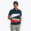 NAUTICA MENS NAVTECH SUSTAINABLY CRAFTED CLASSIC FIT DIAGONAL POLO