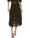 ALLISON NEW YORK Dani Midi Skirt In Black