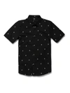Volcom Patterson Short Sleeve Button-up Shirt In Black
