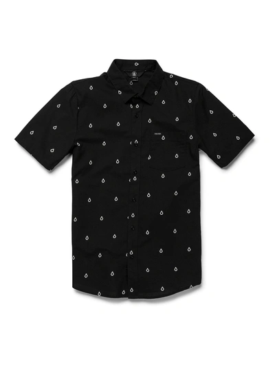 Volcom Patterson Short Sleeve Button-up Shirt In Black