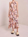 A.l.c Waverly Printed Cut-out Midi Dress In Multi