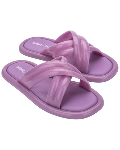 Melissa Cali + Larroude Sandal In Purple