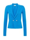 L Agence Sofia Knit Blazer In Neon Blue