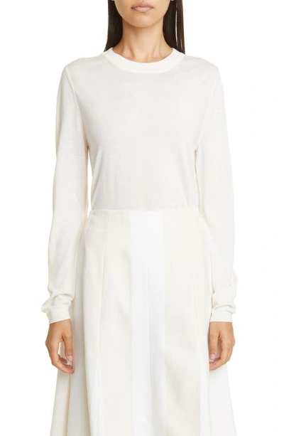 Partow Greta Wool & Silk Sweater In Ivory