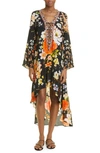Camilla Secret History Long Sleeve Silk High-low Dress In Secret History