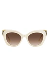 KATE SPADE MARIGOLDS 51MM GRADIENT CAT EYE SUNGLASSES