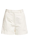 Cinq À Sept Elaine Crepe Shorts In Ivory