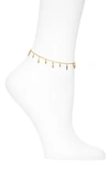 Argento Vivo Shaky Bar Charm Anklet In Gold