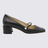 JIMMY CHOO JIMMY CHOO BLACK LEATHER ELISA PUMPS