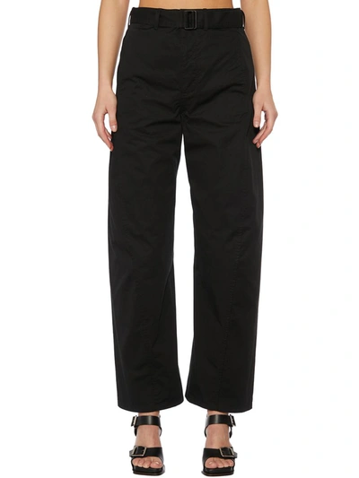 Lemaire Straight Leg Pants In Black