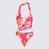 LOUISA BALLOU LOUISA BALLOU HOT PINK ONE PIECE BEACHWEAR